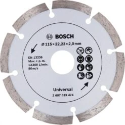 BOSCH Diamond Cutting Disc For Construction Material 115 Mm