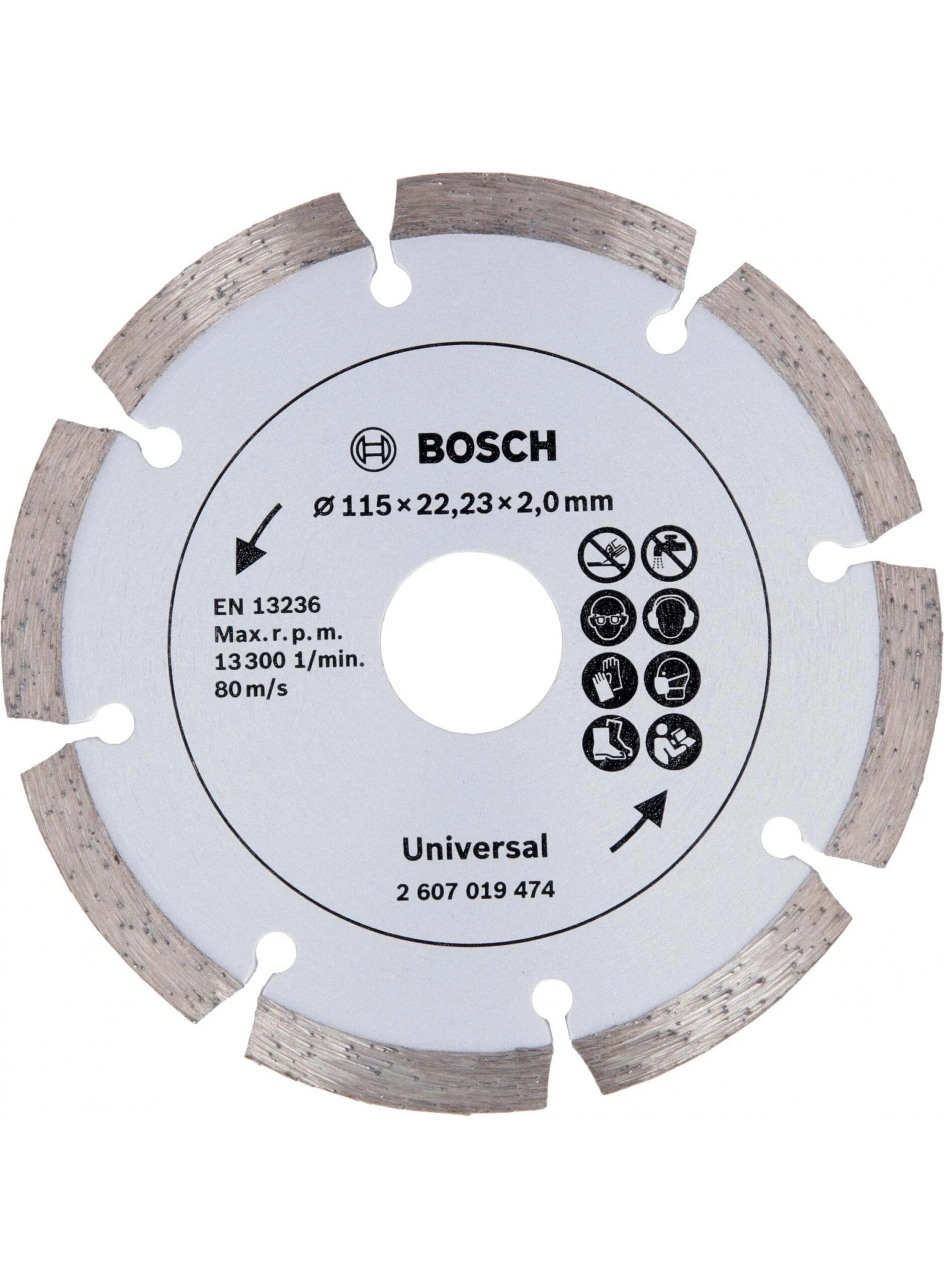 BOSCH Diamond Cutting Disc For Construction Material 115 Mm
