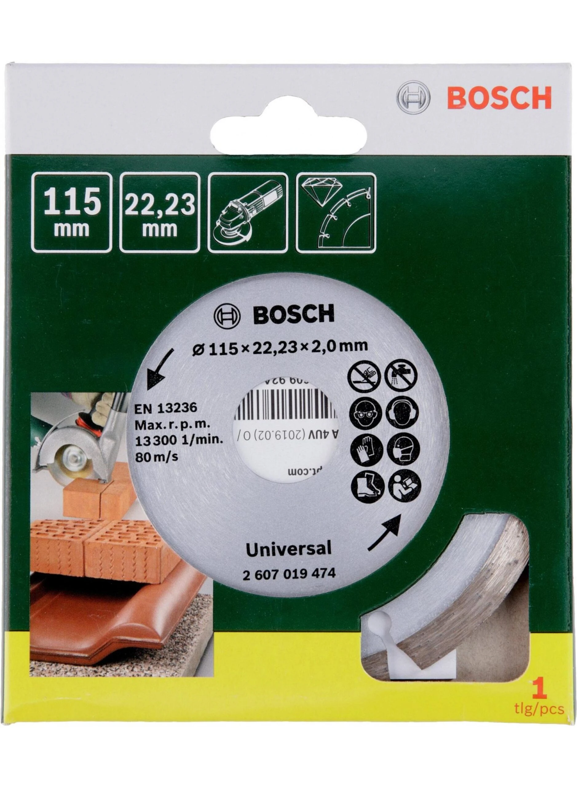 BOSCH Diamond Cutting Disc For Construction Material 115 Mm – Bild 2