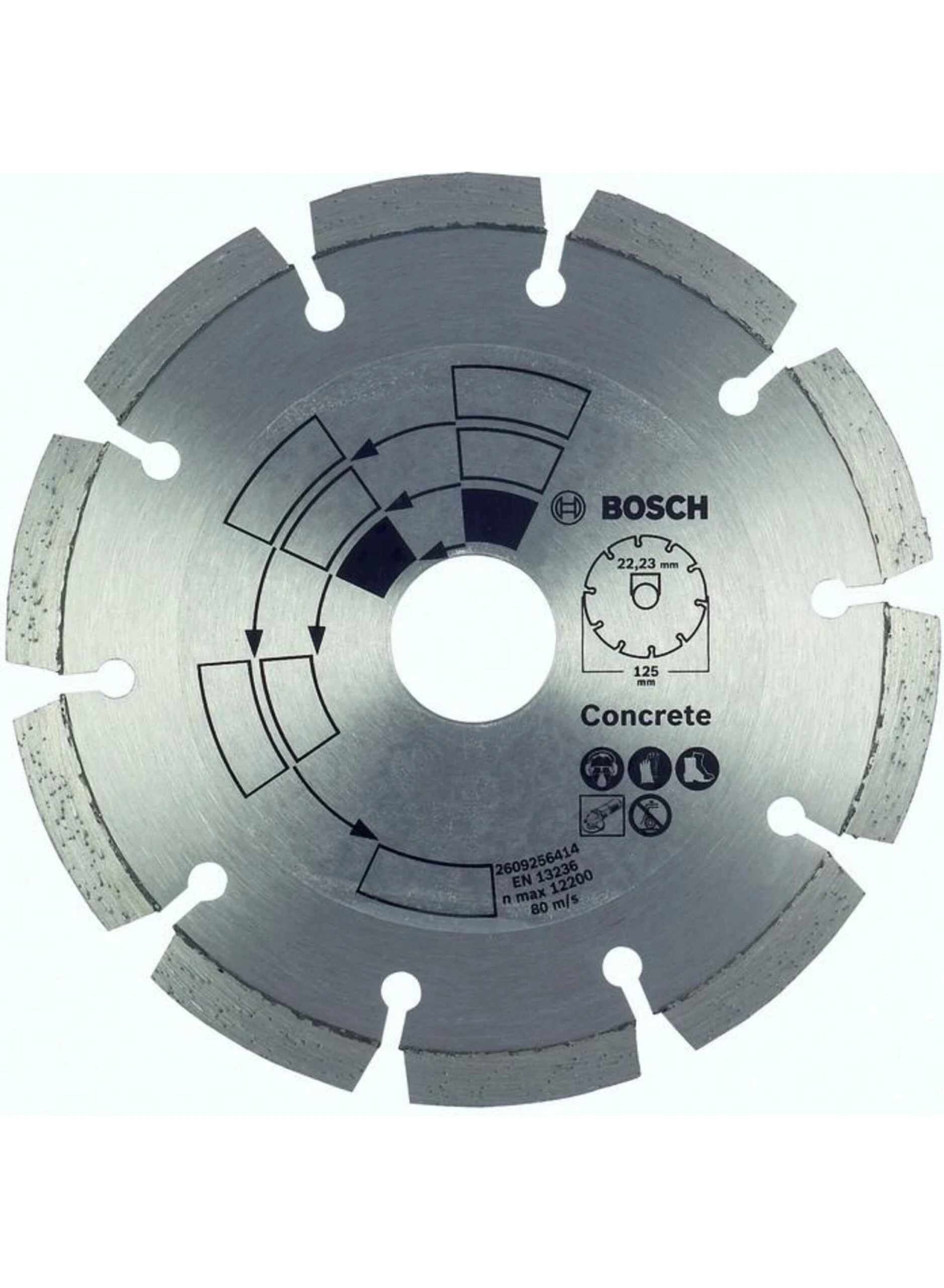 BOSCH Diamond Cutting Disc For Concrete Top/granite 125mm 22.23mm
